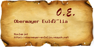 Obermayer Eulália névjegykártya